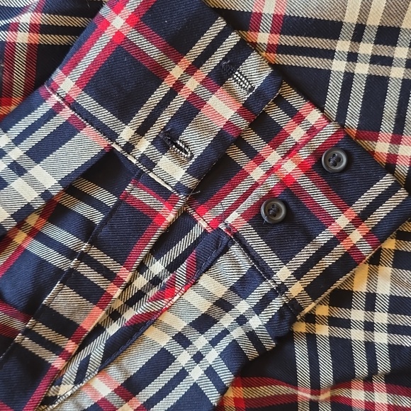 ZARA Trafaluc Collection, Plaid Relaxed Blouse, Lace Up Sides, EUC, Women's L - Picture 10 of 14